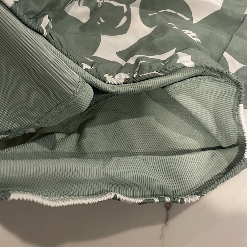 SHEIN Green & White Floral Strapless Jumpsuit - Picture 7 of 12